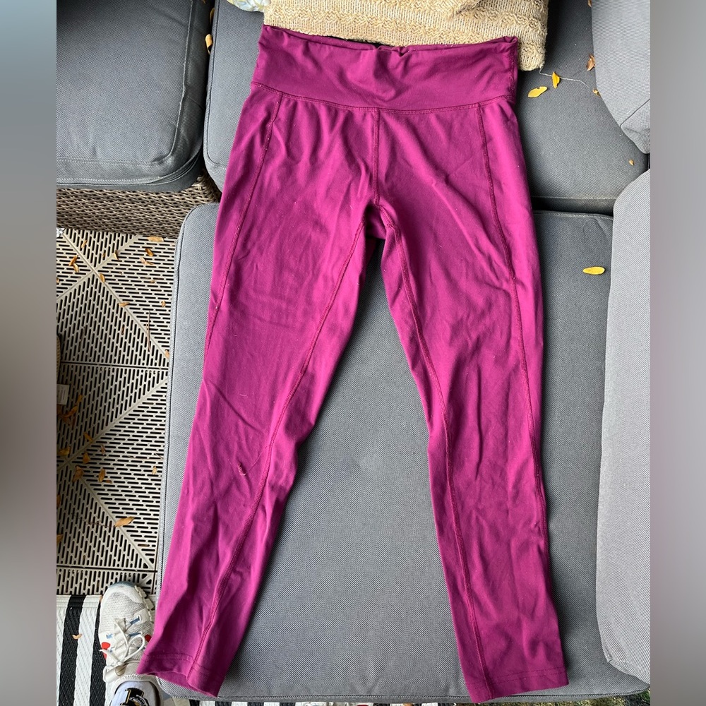 red maroon leggings size small